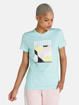 Puma - International Graphic Women Blue T-shirt