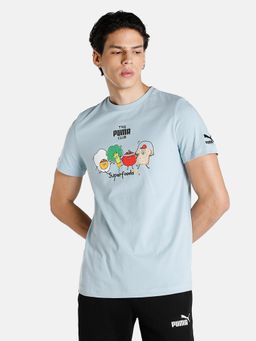 Puma - Club Graphic Slim Fit Men Blue T-shirt