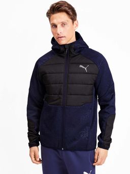 Puma - Hybrid Style Mens Blue Casual Jacket
