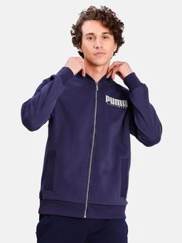 Puma - Long Sleeve Men Blue Sweat Jacket