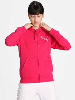 Puma - Full Zip Women Pink Hoodie