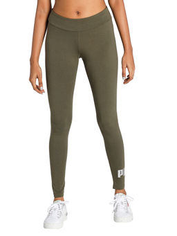 Puma - ESS+ Metallic Womens Green Casual Tights