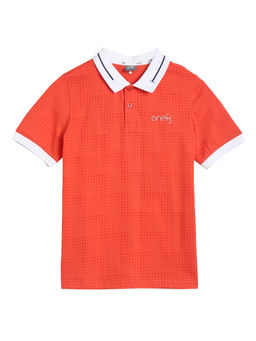 Puma - Orange Printed one8 Virat Kohli Boys AOP Polo