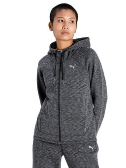 Puma - Evostripe Full-zip Womens Black Casual Hooded Jacket
