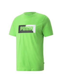 Puma - Box Graphic Mens Green Casual T-Shirt