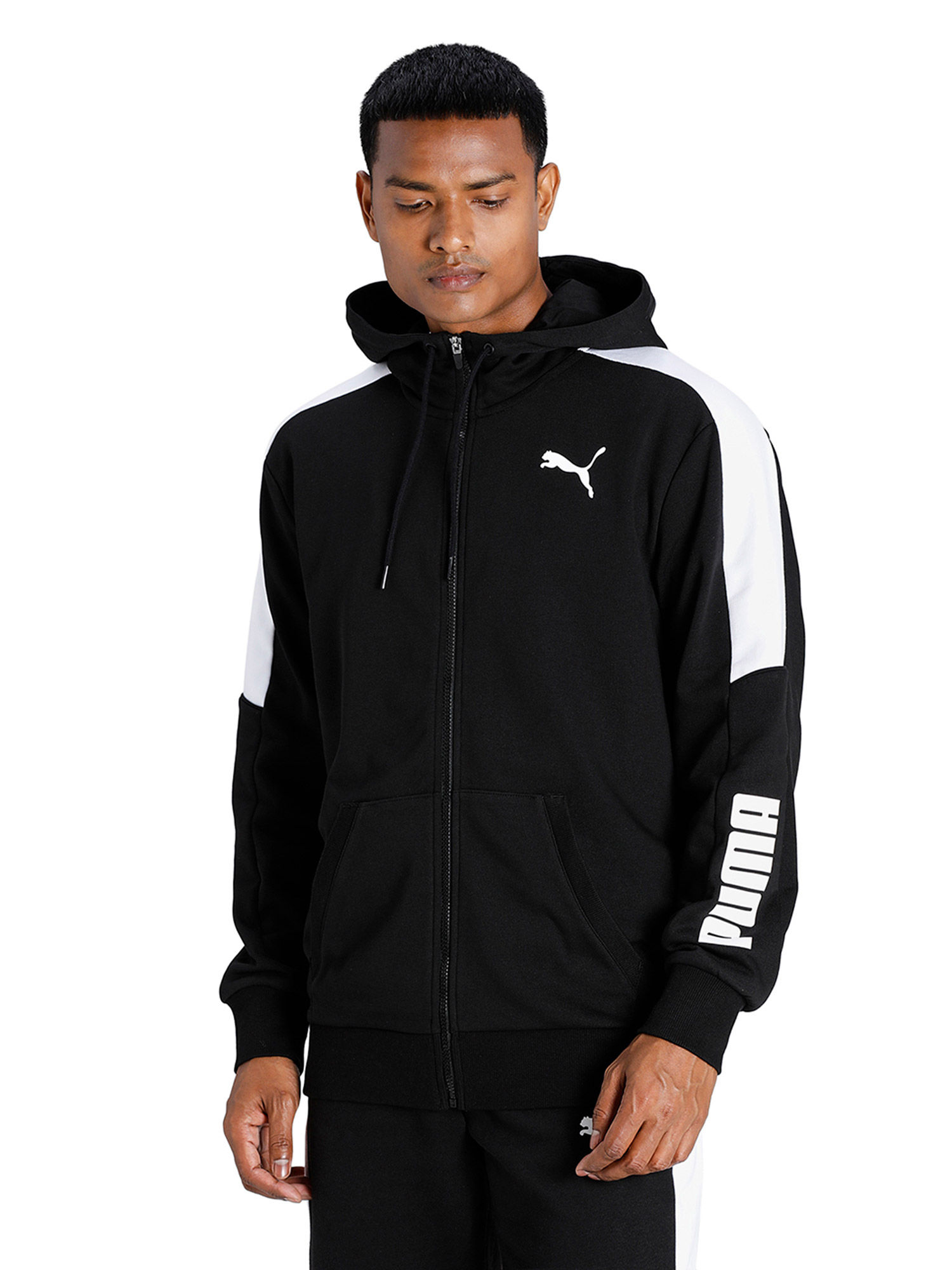 Buy Puma Modern Sports Mens Black Hooded Jacket Online