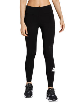Puma - POWER Logo Womens Black Casual Tights