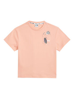 Puma - Peach Printed x PEANUTS Kids Tee