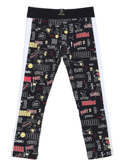 Puma - Black Printed x PEANUTS Kids Tights