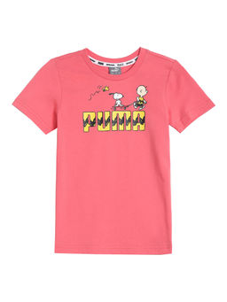 Puma - Coral Printed x PEANUTS Graphic Kids Tee