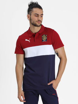 Puma - Royal Challengers Bangalore Men Fanwear Polo T-Shirt Blue