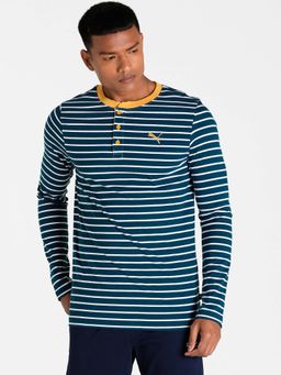 Puma - Full Sleeve Mens Blue Casual T-Shirt