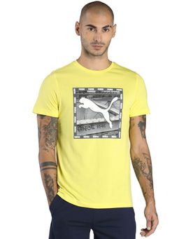 Puma - Graphic Vi Mens Yellow Casual T-shirt