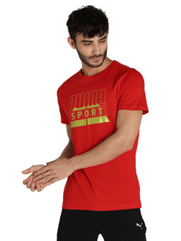 Puma - Graphic 15 Mens Red Casual T-shirt