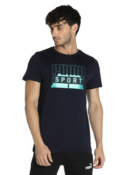 Puma - Graphic 15 Mens Navy Blue Casual T-shirt