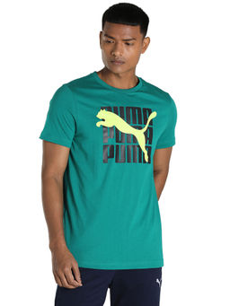 Puma - Graphic 17 Mens Green Casual T-shirt
