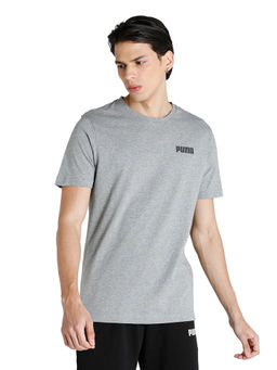 Puma - Ess Small Mens Grey Casual T-shirt
