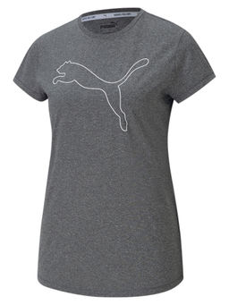 Puma - RTG Heather Logo Regular Fit Women's Black T-Shirt