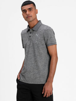 Puma - Active Polyester Slim Fit Gray Men's Gray Polo