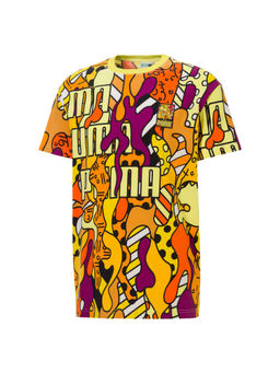 Puma - PUMA x BRITTO AOP Relaxed Fit Unisex White T-Shirt