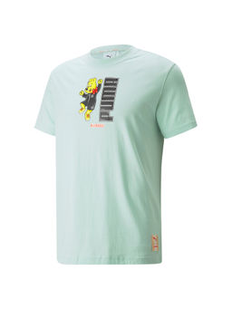 Puma - PUMA x HARIBO Relaxed Fit Unisex Loose Green T-Shirt