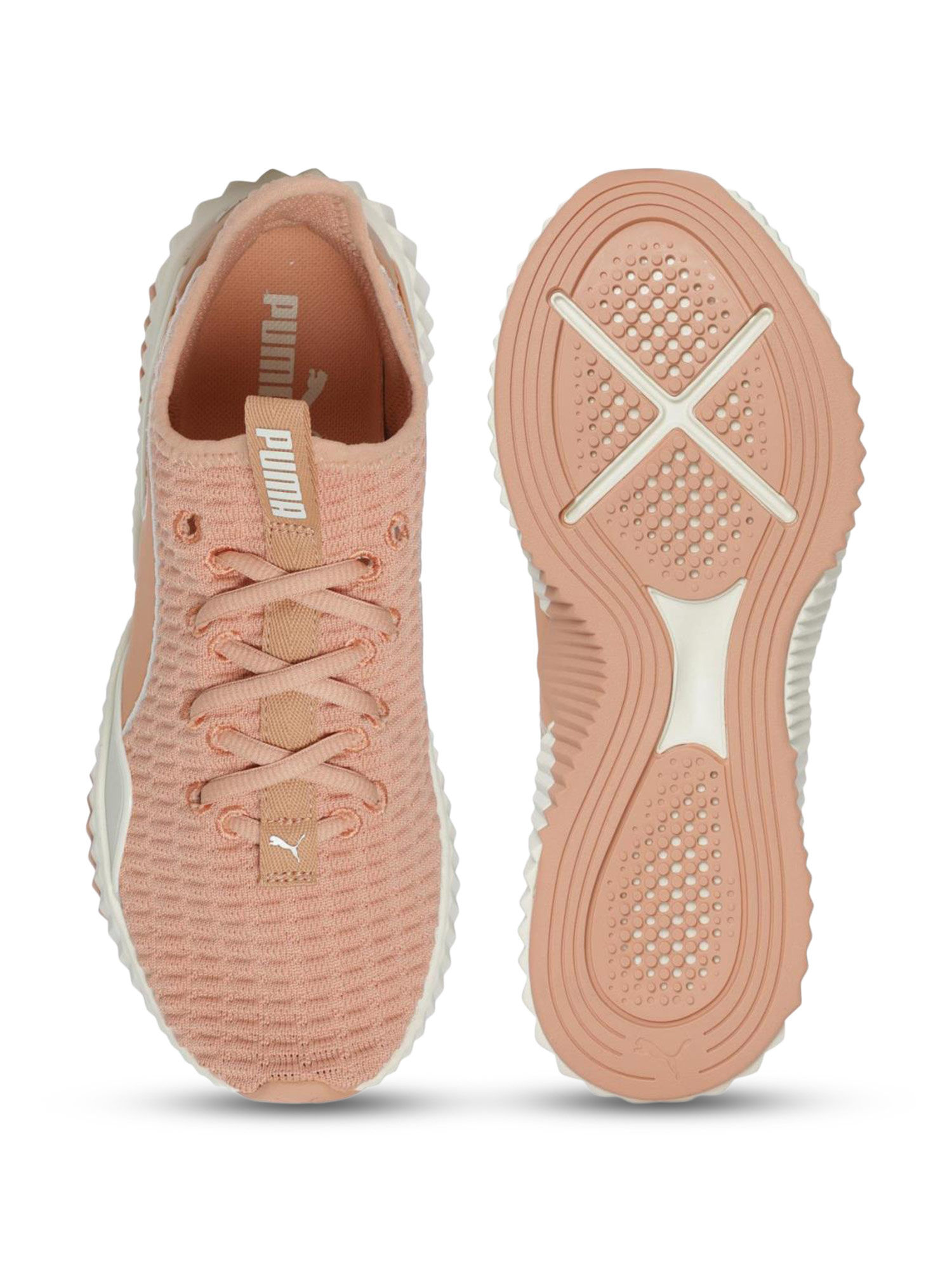 puma defy white pink