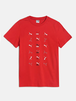 Puma - Classics Graphic Boy's Red Casual T-Shirt