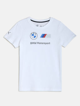 Puma - Bmw M Motorsport Kids Ess Logo Boy's White Casual T-Shirt