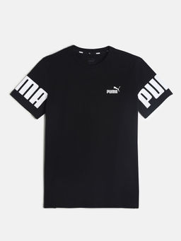 Puma - Power Colorblock Boy's Black Casual T-Shirt