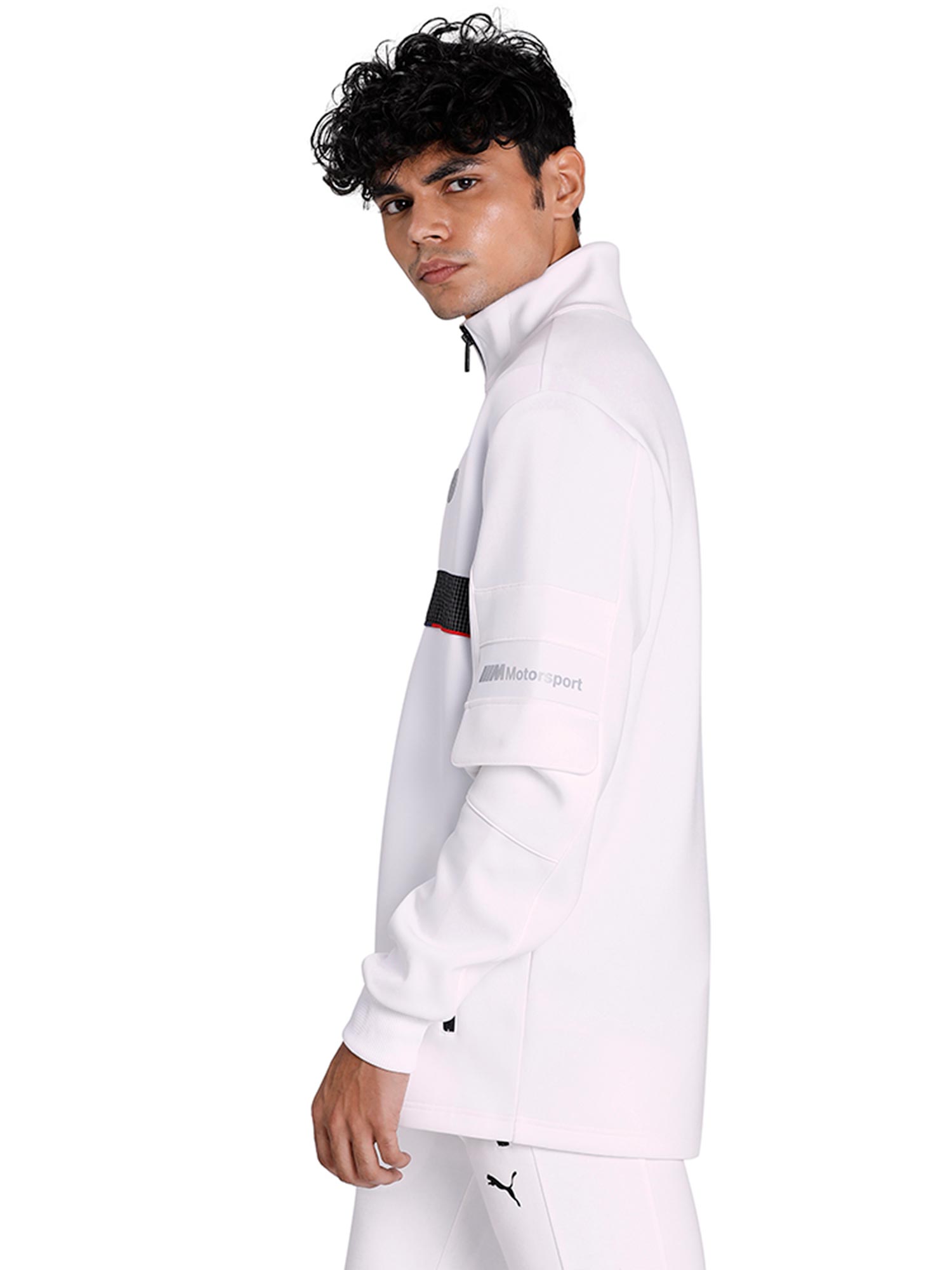 Puma White BMW MMS Life Sweat Jacket 
