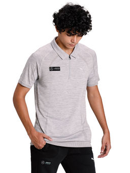 Puma - Mercedes AMG Petronas Motorsports RCT evoKnit Polo Grey Solid Polo T-Shirt