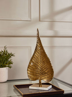 Pure Home + Living - Large Gold Boddhi Leaf Stand