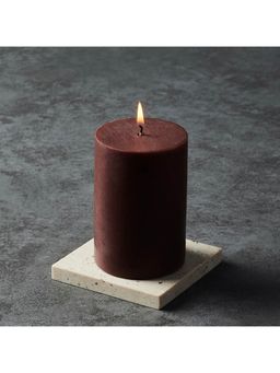 Pure Home + Living - Brown Solid Pillar Candle3