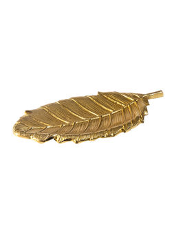 Pure Home + Living - Small Gold Malabar Leaf Platter