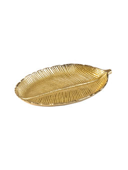 Pure Home + Living - Small Gold Jahanara Leaf Platter