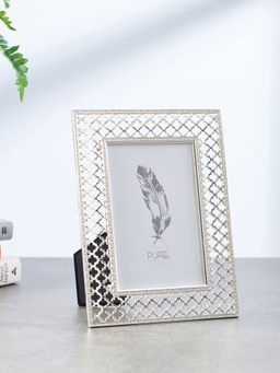 Pure Home + Living - 4X6 Shiny Silver Photo Frame