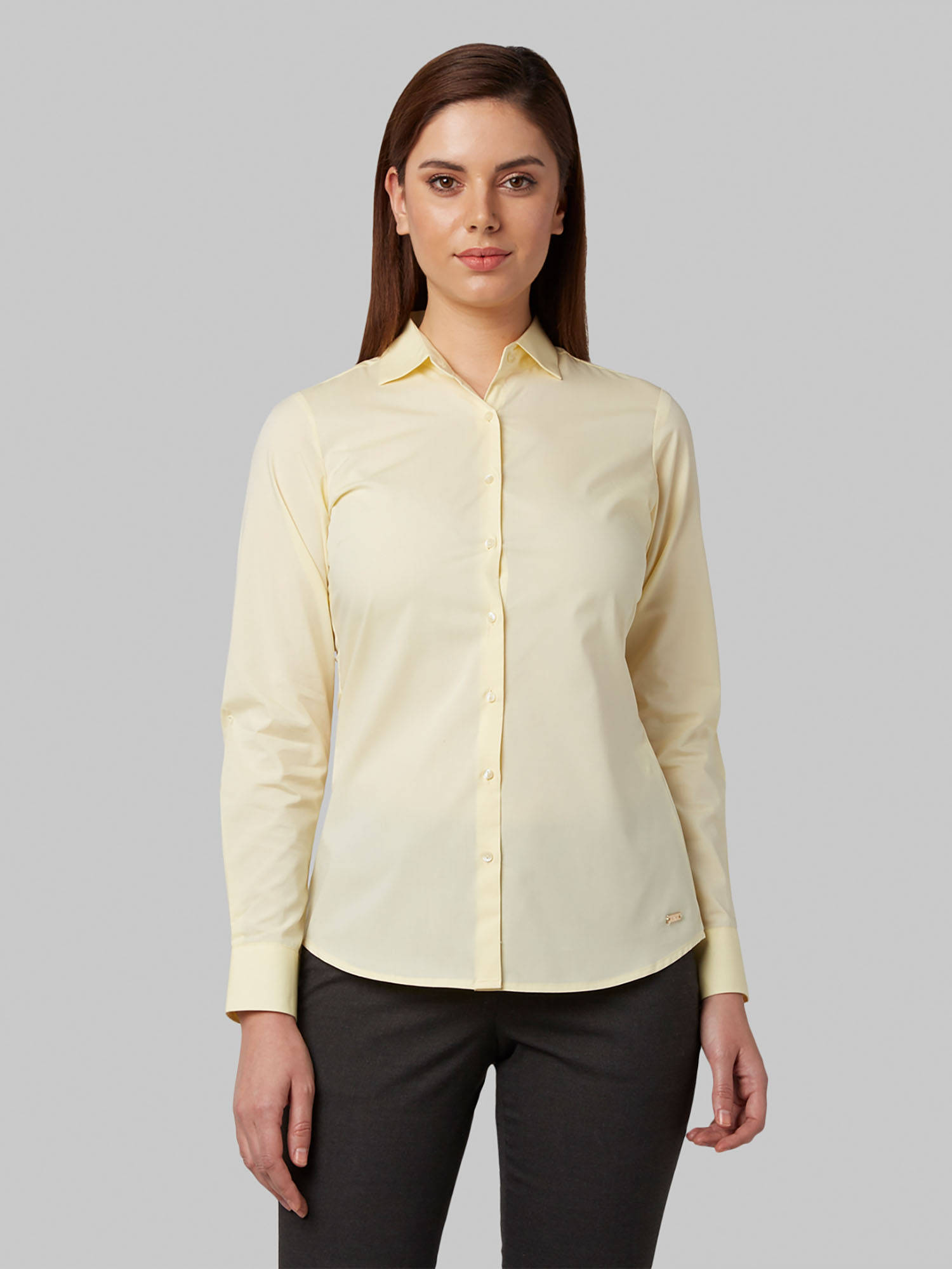 Park Avenue Woman Light Yellow Shirts 
