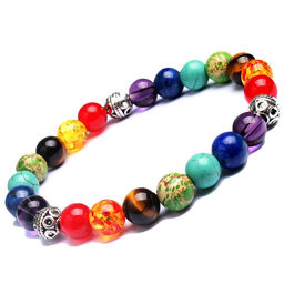 Peora - Divines Collection 7 Chakra Yoga, Meditation Reiki Healing Semi-Precious Bracelet-PX9B13
