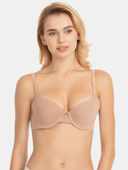 Zivame - Push Up Wired Medium Coverage T-Shirt Bra-Beige