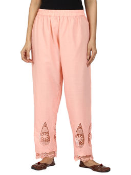 SWI STYLISH - Baby Pink Embroidered Palazzo