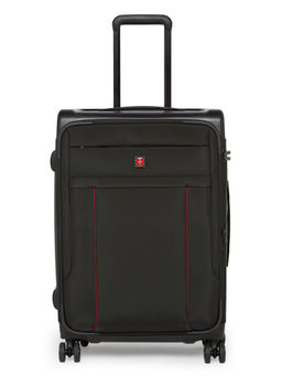 Swiss Brand - PERTH Black Color ABS Material Soft 24" Medium Trolley