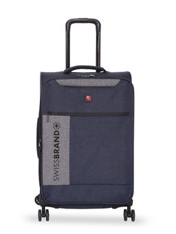 Swiss Brand - UTAH Navy Grey Color Polyester Material Soft 28" Large Trolley