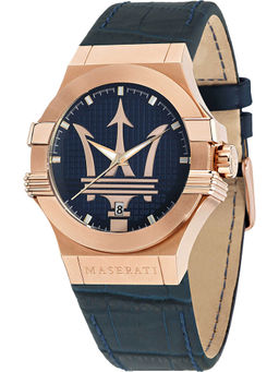 Maserati - Blue Round Analog Watch - R8851108027