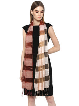 Rhe-Ana - Brown Scarf Art Silk Brown Ombre
