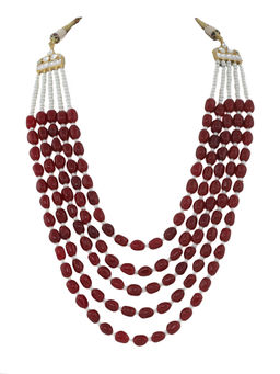 RIANA JEWELLERY - Maroon 5 Line Maala With Small Pearl