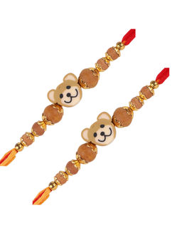 Arendelle - Combo of 2 Kids Teddy Bear Rakhi For Baby Brother