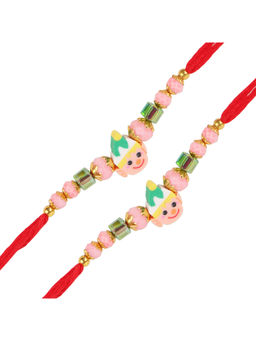 Arendelle - Combo of 2 Kids Pink Clown Rakhi For Baby Brother