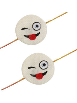 Arendelle - Combo of 2 Wink Smiley Rakhi For Baby Brother