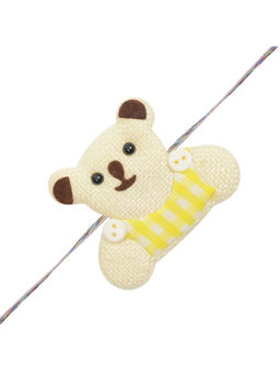 Arendelle - Cute Bear In Yellow Rakhi For Baby Brother