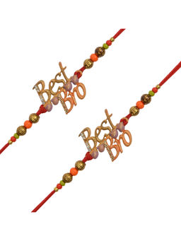 Arendelle - Combo of 2 Gold Plated Colourful Best Bro Rakhi For Brother